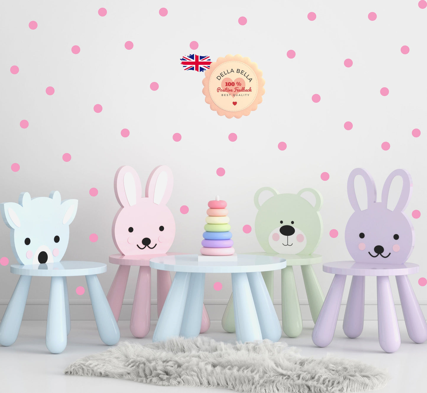 Mini Polka Dot 204x stickers Wall Art Decal Sticker