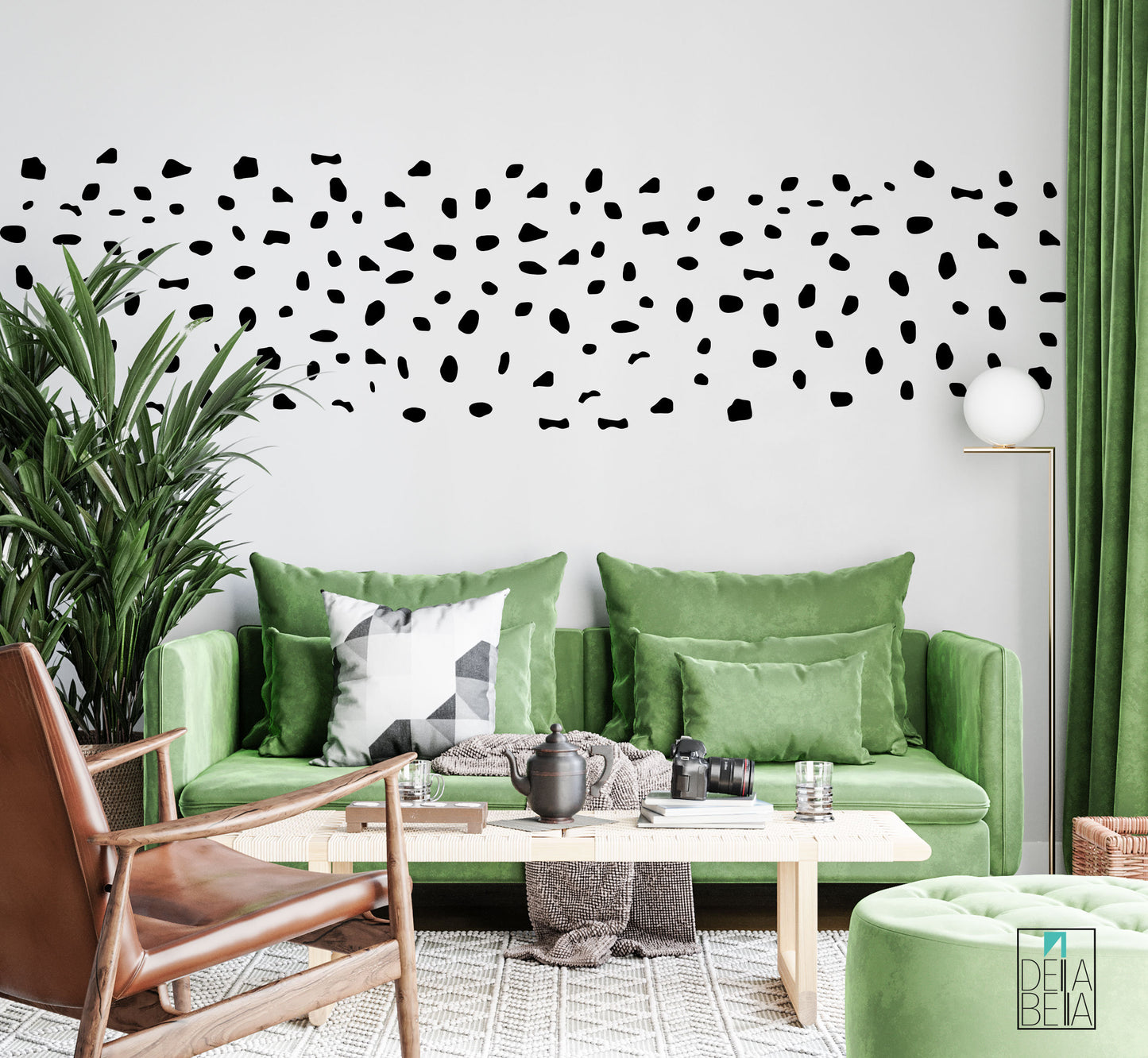 288 Dalmatian Spot Wall Stickers UK - Irregular Polka Dot Decals for Nursery & Kids Rooms