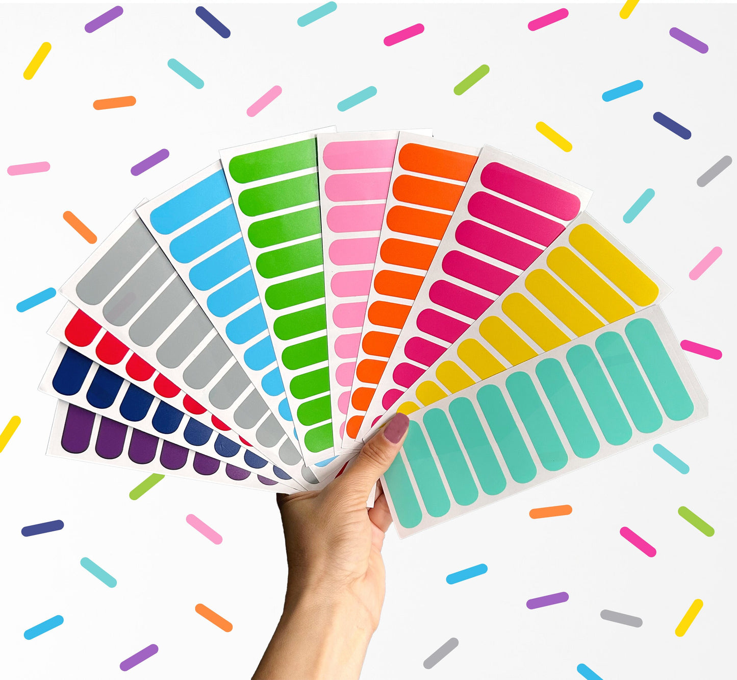 Confetti Wall Stickers Sprinkles 110 Set 11 Colours