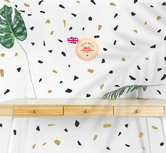 Terrazzo Wall Stickers UK (240 Pack) Custom Colour Peel and Stick Decals for Nursery Home Decor