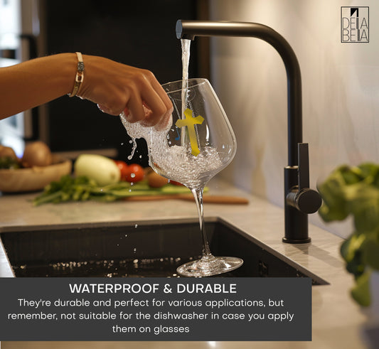 Cross Stickers UK (56 Pack) - Religious Decals for Christening, Baptism & Crafts