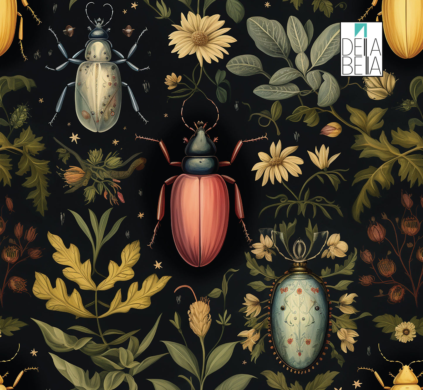 Beetle Peel & Stick Maximalist Self Adhesive Vinyl