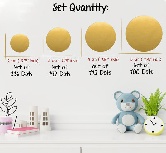 Polka Dot Gold Wall Stickers Wall