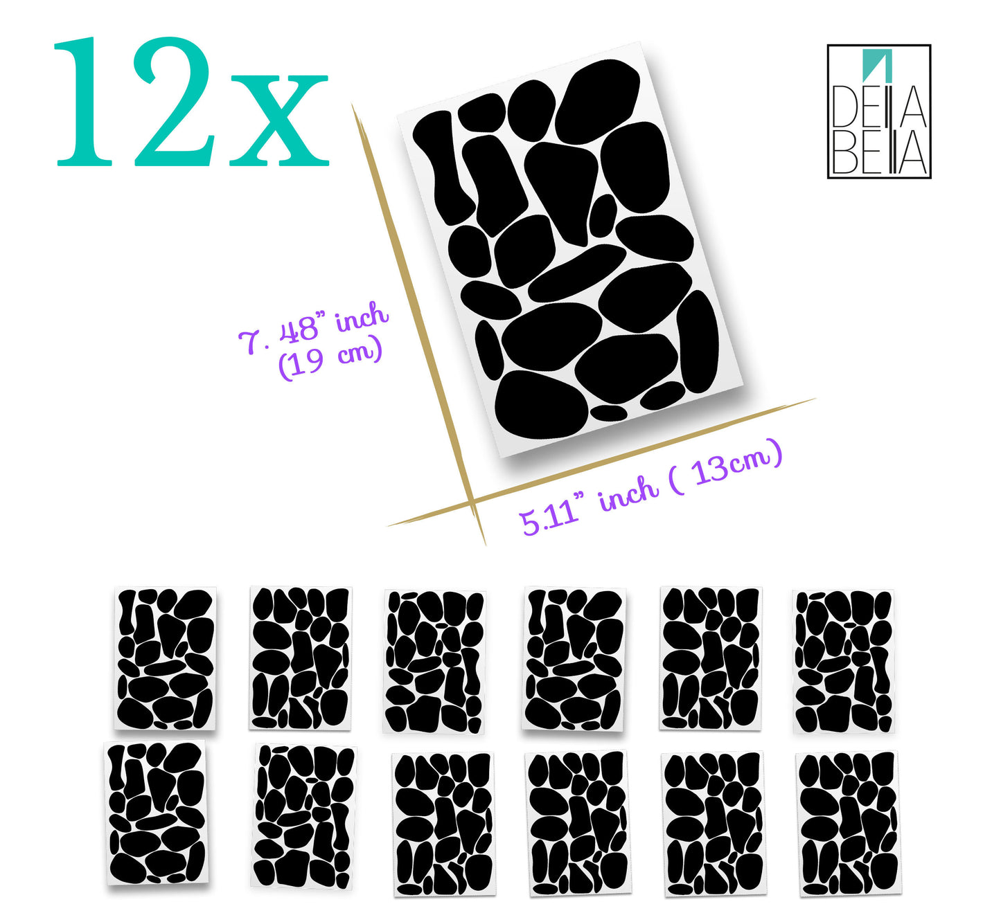 288 Dalmatian Spot Wall Stickers UK - Irregular Polka Dot Decals for Nursery & Kids Rooms