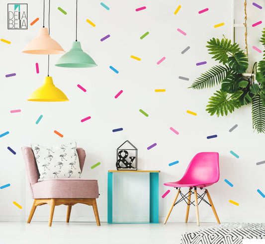 Confetti Wall Stickers Sprinkles 110 Set 11 Colours