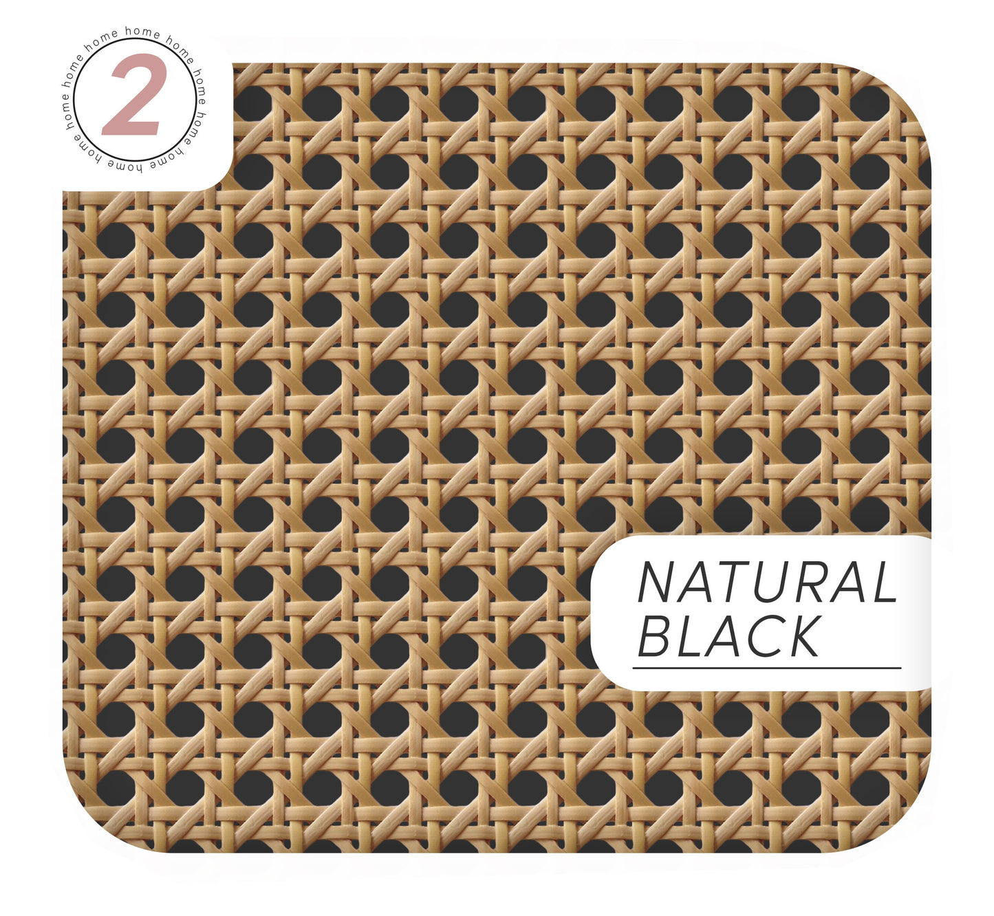 Self-Adhesive Rattan Cane Vinyl Wrap for Furniture & Decor