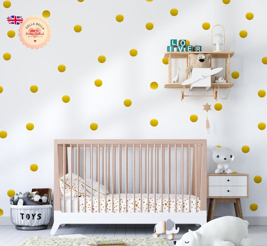 Polka Dot Gold Wall Stickers Wall