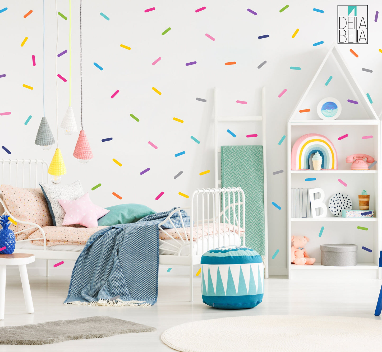 Confetti Wall Stickers Sprinkles 110 Set 11 Colours