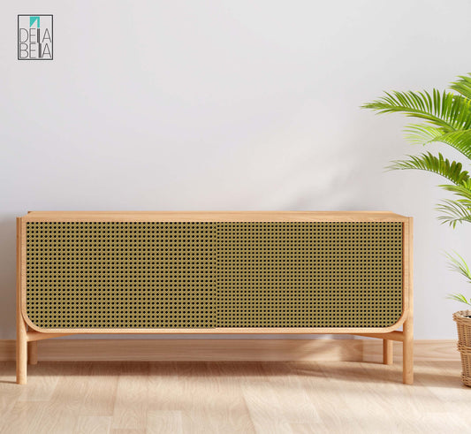 Rattan Vinyl Wrap For Furniture Self Adhesive Film Decal, Home Decor, Walls, Garden furniture, Woven Cane Effect, Upcycling Projects Decor