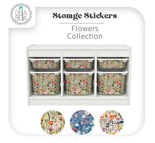 Floral & Wildflower Stickers for IKEA Trofast