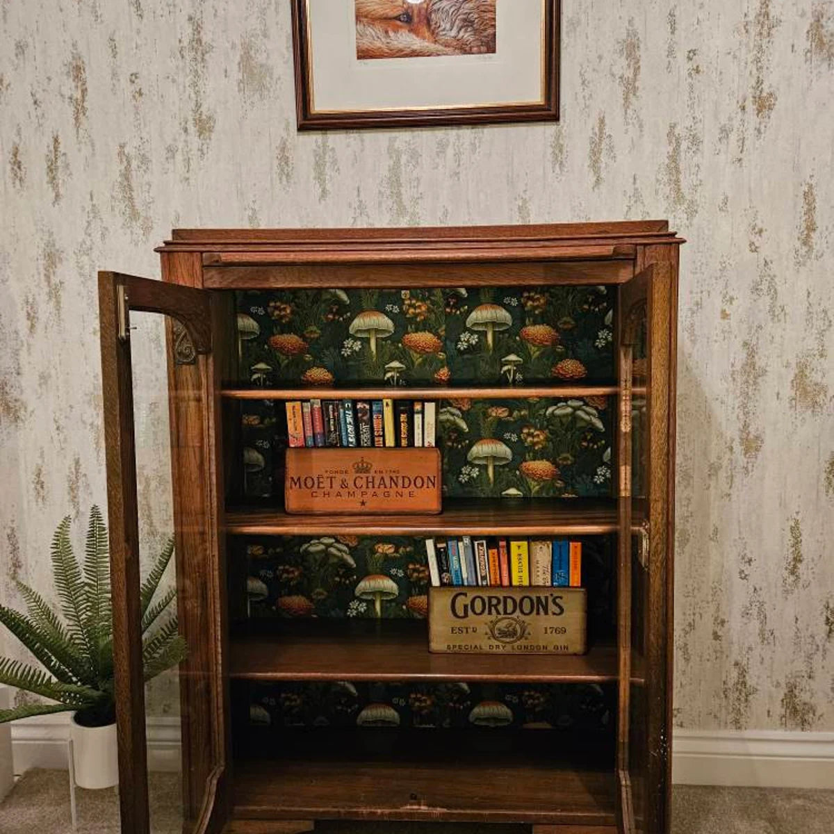 Mushroom Maximalist Peel and stick Vinyl Wrapping for Furniture