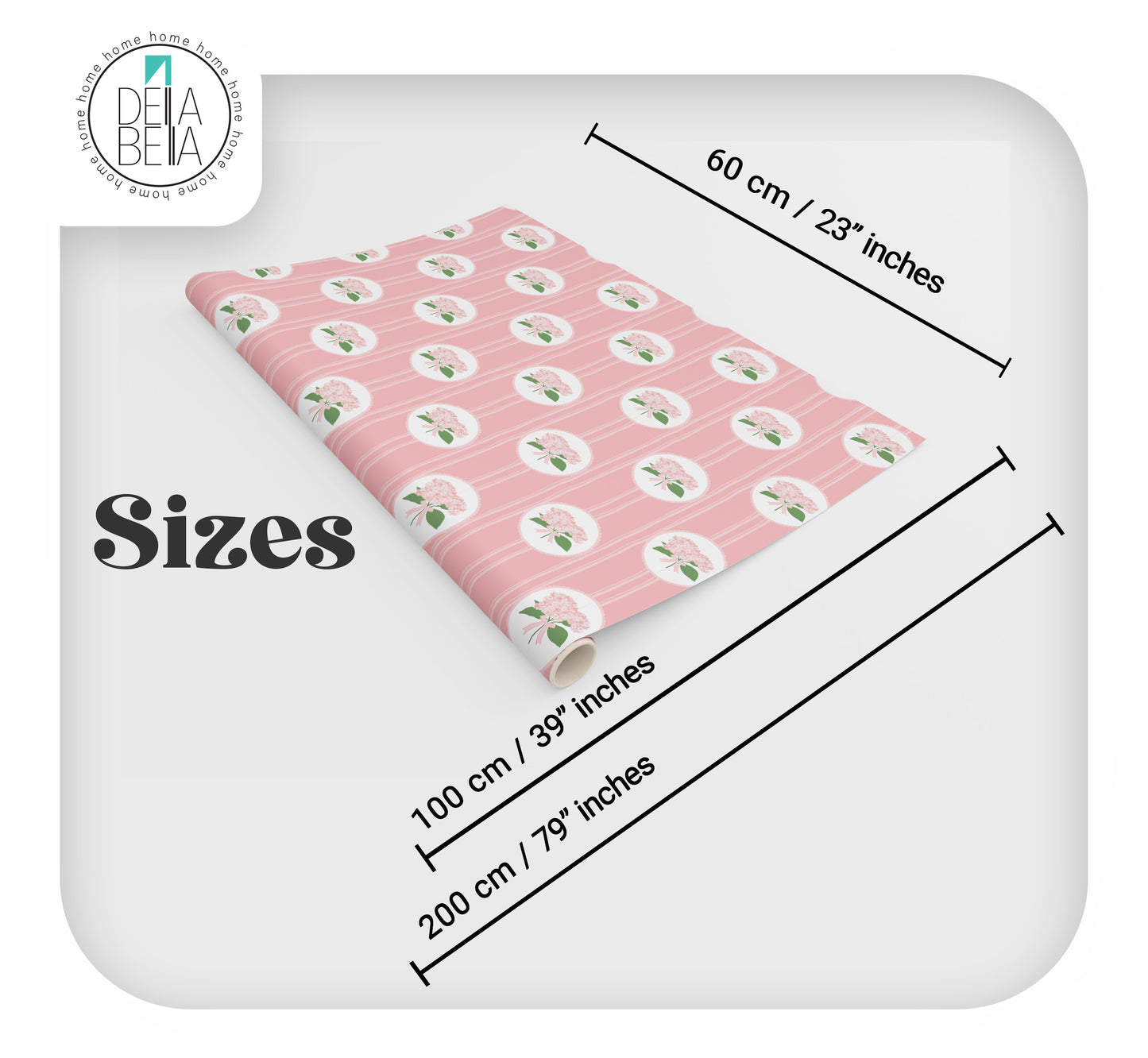 Floral pattern self-adhesive vinyl wrap roll