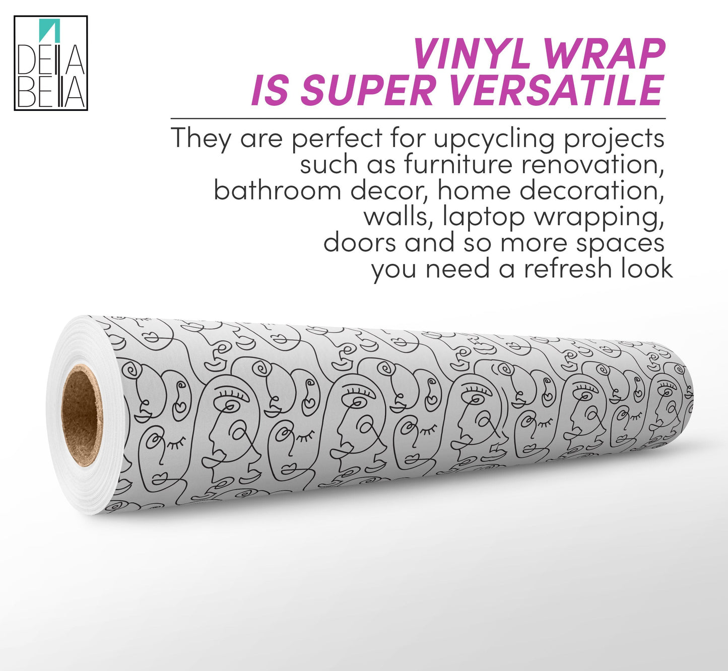 Roll of floral sticky back plastic for furniture UK