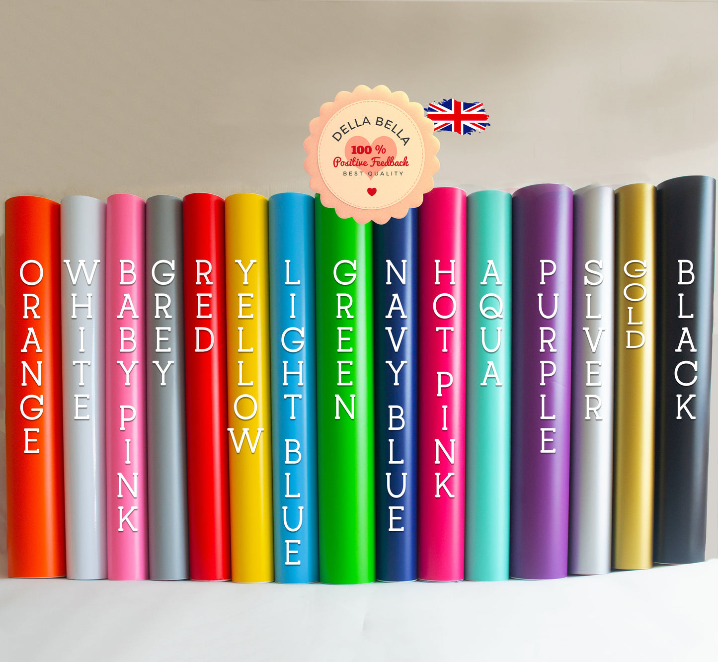 Scallops Wall Stickers Rainbow Colours Cover 3 Meters