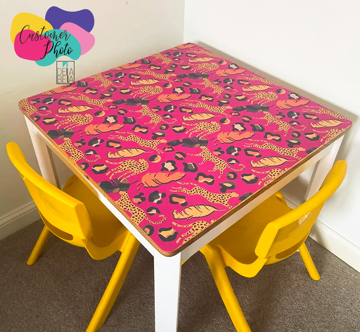 Leopard Print Self-Adhesive Vinyl Wrap for Furniture
