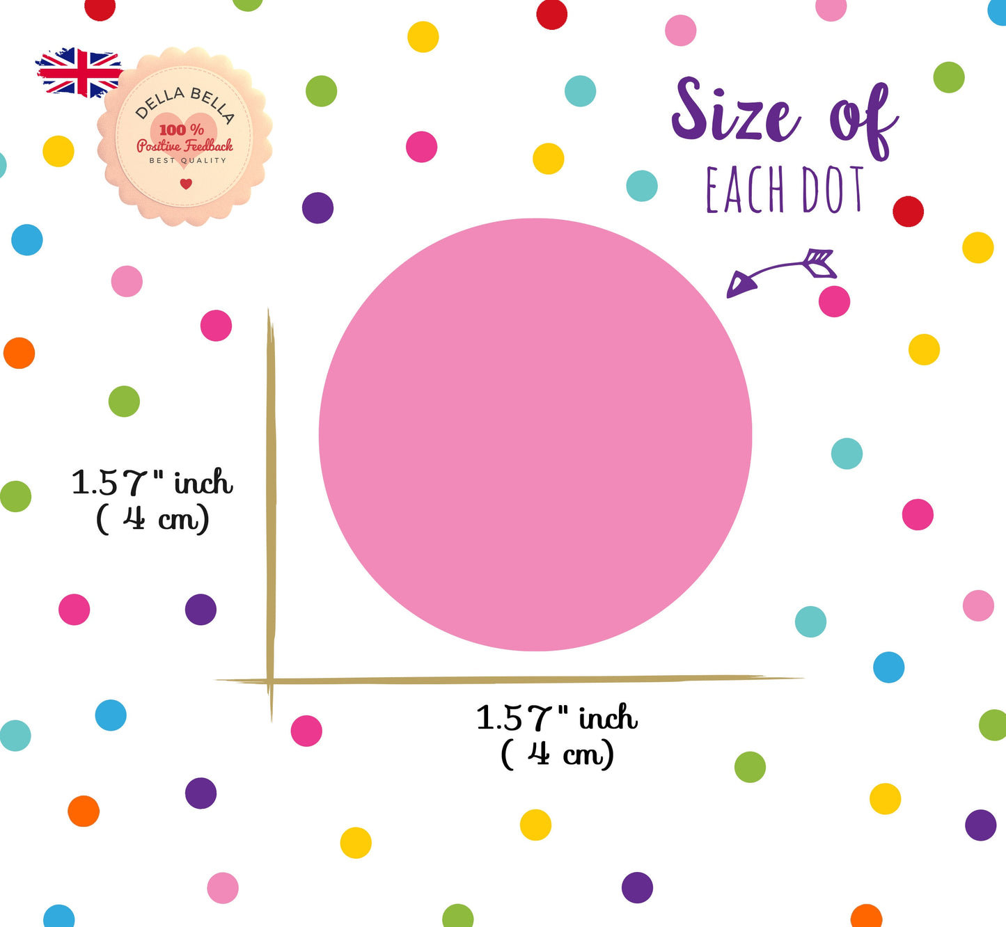 Polka Dot Wall Stickers 198x Stickers