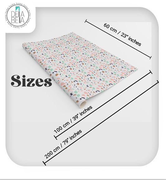 Peel & Stick Terrazzo Vinyl Wrap for Boho Cabinet & Furniture Decor