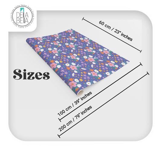 Floral pattern self-adhesive vinyl wrap roll