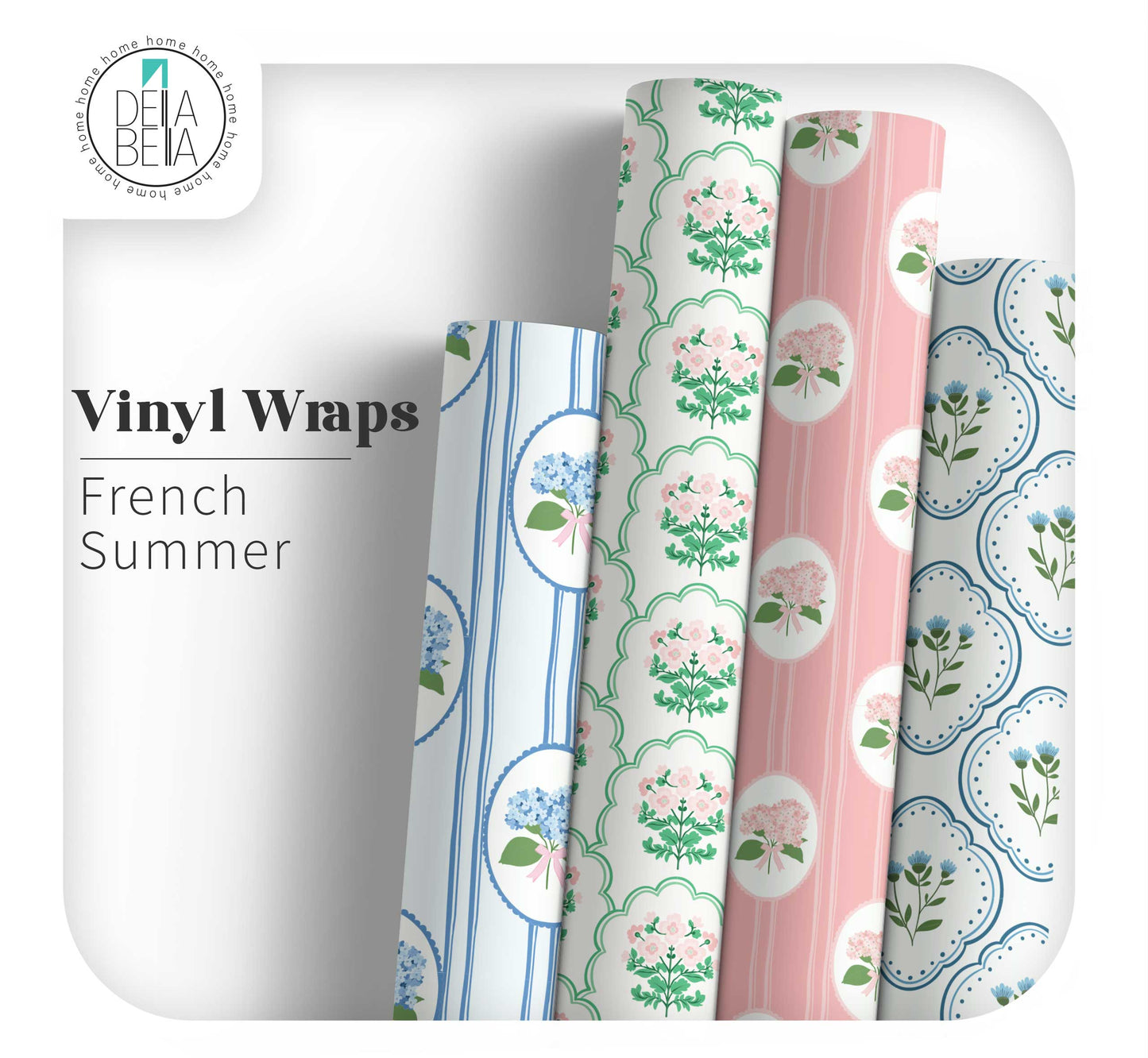 Roll of floral sticky back plastic for furniture UK