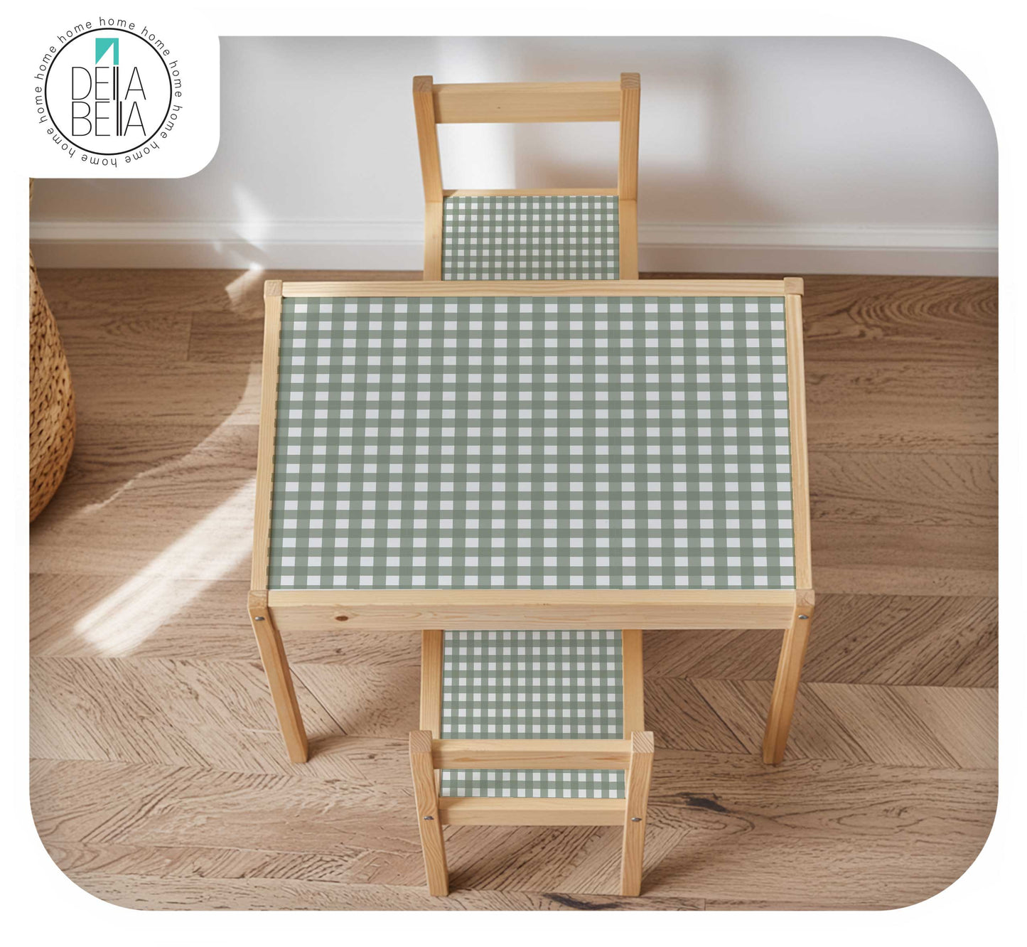 Gingham IKEA LATT Table & Chair Stickers UK