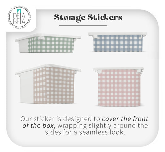 Gingham Storage Box Stickers (Fits IKEA® Trofast) | Nursery Upcycling