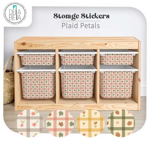 IKEA Trofast Stickers Plaid Petals Storage Box Decals