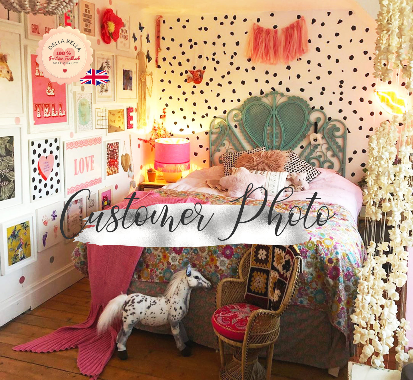 288 Dalmatian Spot Wall Stickers UK - Irregular Polka Dot Decals for Nursery & Kids Rooms