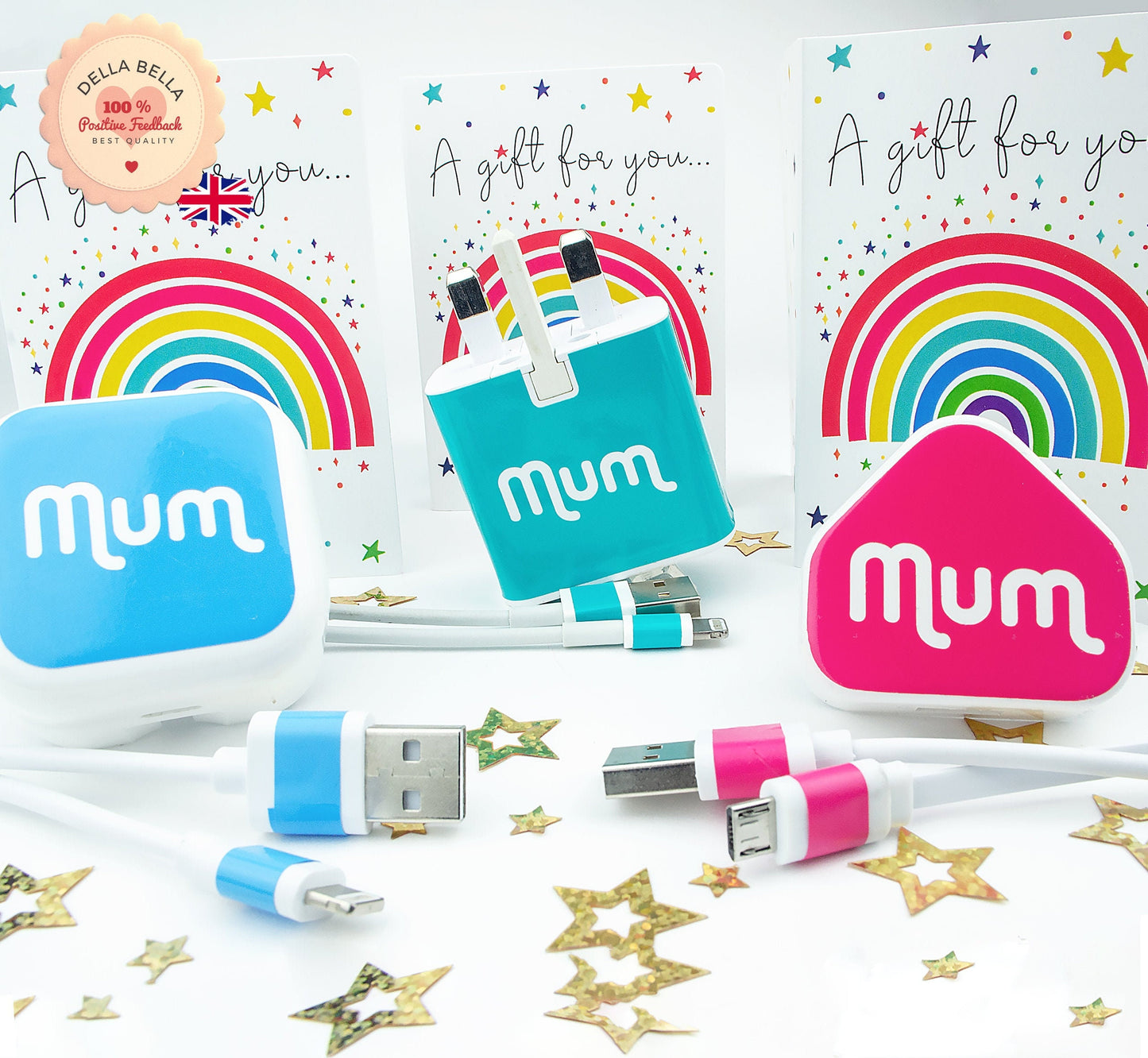 Mum Gifts Personalised Christmas Stocking Fillers iPhone Charger Sticker Eve Box Fillers Children Teens Men Women Gift Card STICKER ONLY