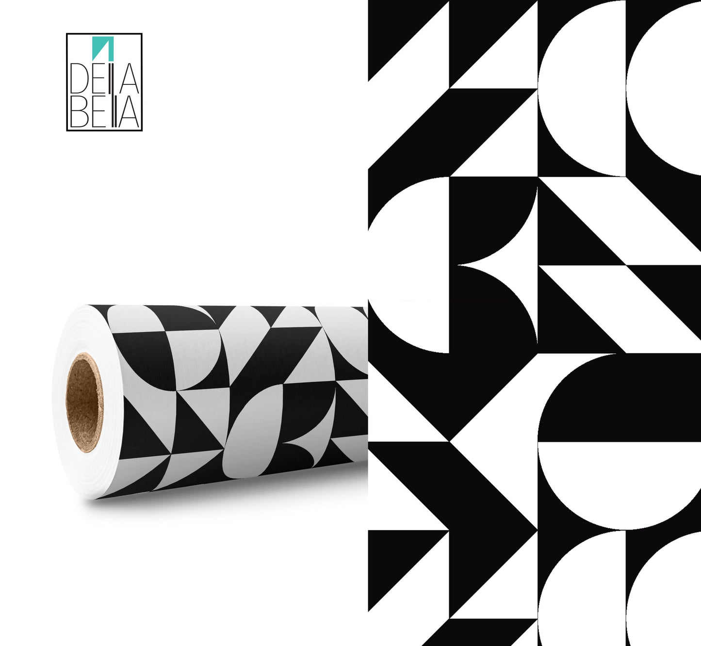 Geometric Vinyl Wrap For Furniture Bauhaus Inspired Upcycling Furniture Stickers, Retro Wallpaper Kitchen Cabinets Vinyl Wrap Fridge Wrap