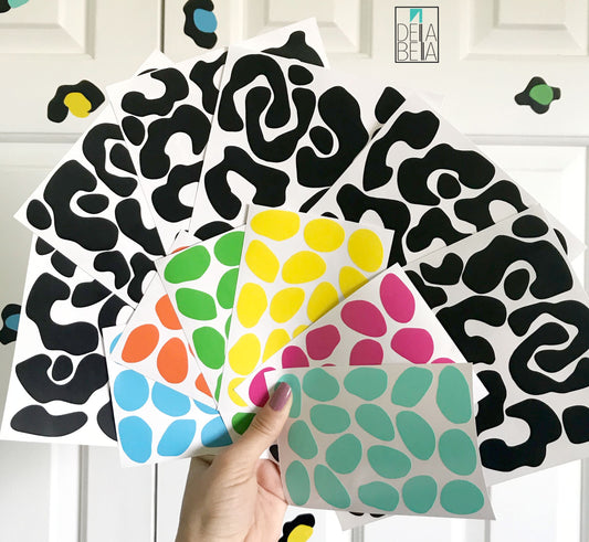 Leopard Print Wall Stickers Rainbow Colours Animal Print Vinyl Wall Stickers Leopard Decal Nursery Wall Art UK