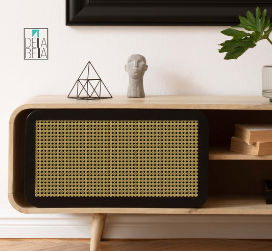 Rattan Vinyl Wrap For Furniture Woven Cane Effect Self Adhesive Film Decal, Home Decor, Walls, Garden furniture, Upcycling Projects Decor