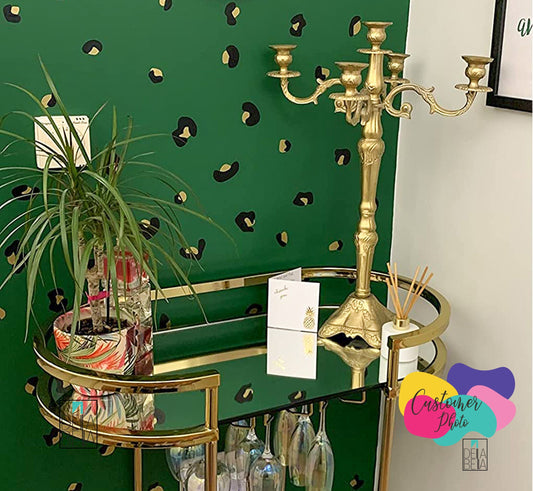 Leopard Print Wall Stickers 290x Leopard Animal Stickers + 288 Inner Dots Choose Your Own Combination Wall Decals Irregular Dots Spots Decal