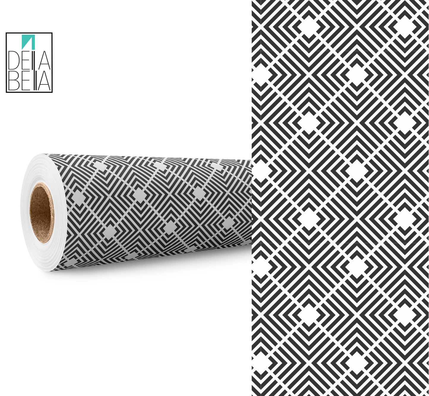 Vinyl Wrapping For Furniture Square Geometric Peel & Stick Kitchen Cabinets, Vinyl Wrap, Fridge Wrap, Stair Stickers, Sticky Back Plastic