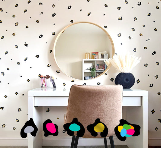 Leopard Animal Print Wall Sticker Jaguar  Spots Stickers Decals Shapes Home Decoration Office Decor Kids Bedroom Teens Girls Room