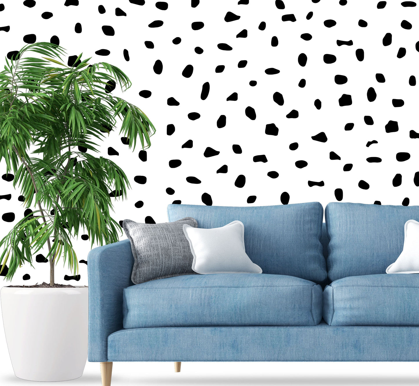 288 Dalmatian Spot Wall Stickers UK - Irregular Polka Dot Decals for Nursery & Kids Rooms