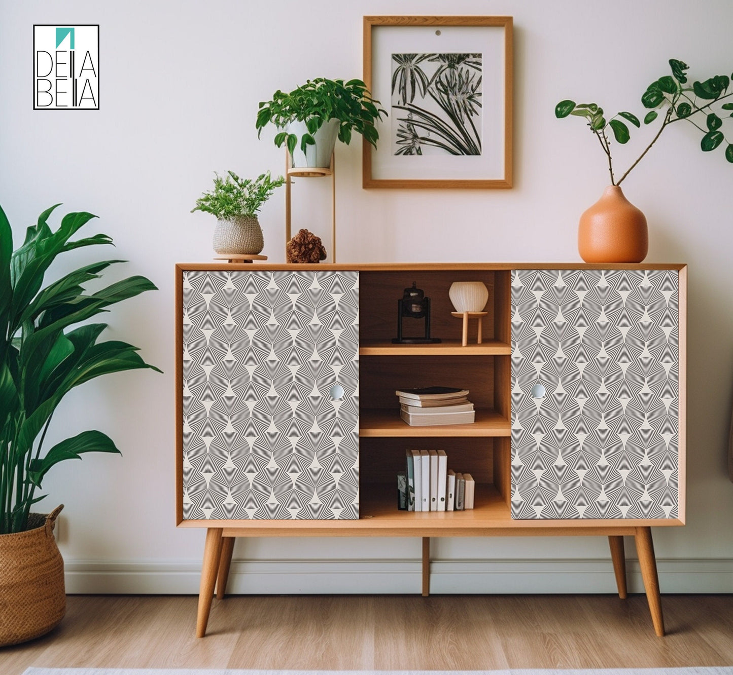 Wraps Vinyl Wrapping for Furniture Arches Japandi Boho Kitchen Cabinets Retro Decor Fridge WrapHome Decoration Sticky Back Plastic 2023