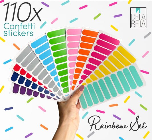 Confetti Wall Stickers Sprinkles 110 Set 11 Colours