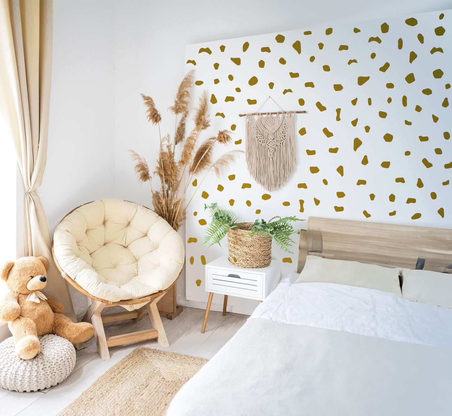 Dalmatian Spot Wall Stickers Irregular Decals Removable Animal Stickers Polka Dot Removable Dot Kids Rooms Decoration Children Baby Nursery