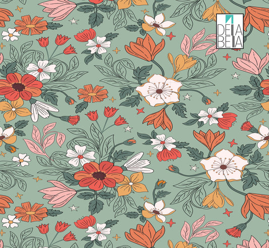 Detailed view of flower self-adhesive vinyl print quality