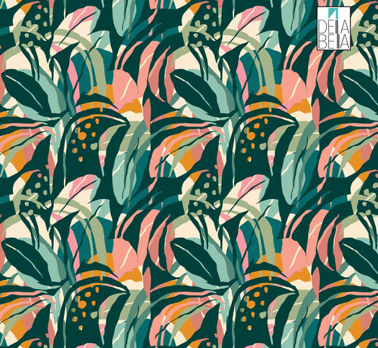 Macro shot of peel and stick floral vinyl design element