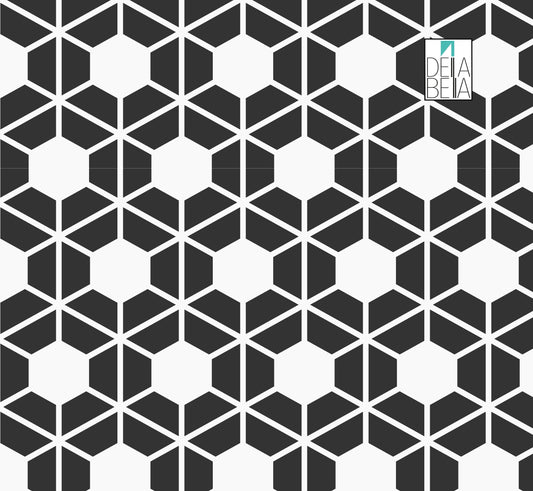 Geometric Wrap For Furniture Self Adhesive Vinyl Wrapping Retro Minimalist Home Decoration Tiles Upcycling Kitchen Cabinets, Fridge Wrap