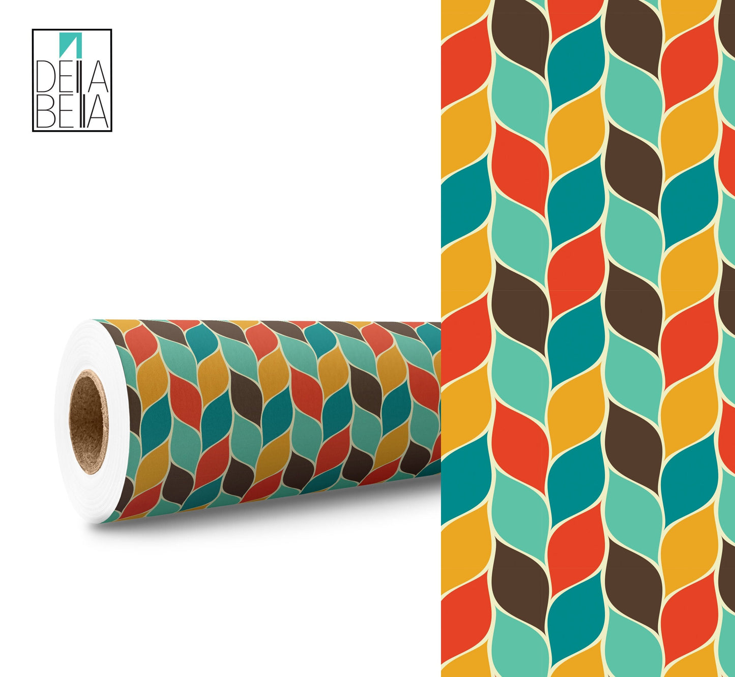 Retro Braid Vinyl Wrap For Furniture Self Adhesive Film Decal, Home Decor, Walls, Laptop, Doors & Upcycling Projects