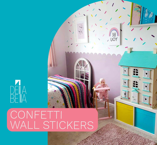 Wall Stickers for Girls Bedroom Baby room Nursery Rainbow Confetti Sprinkles