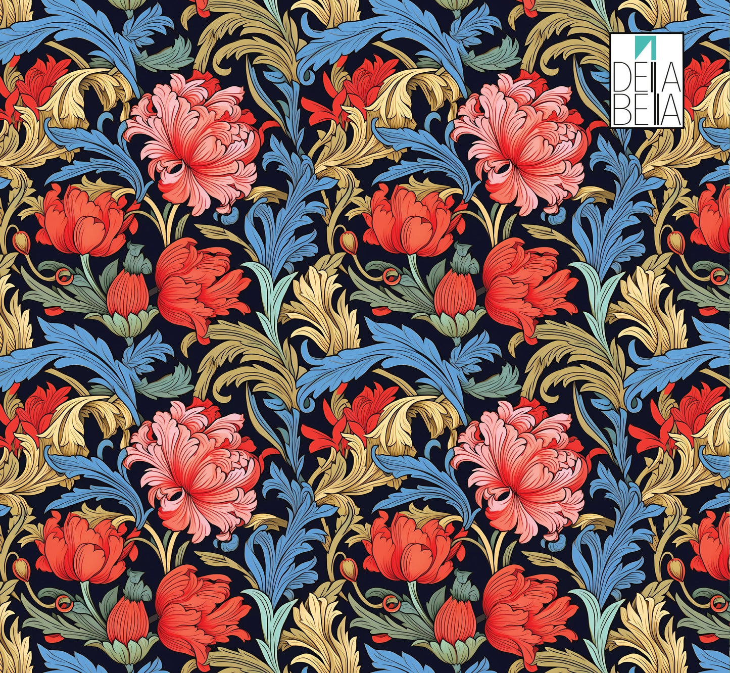 Botanical print furniture wrap UK supplier