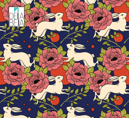 Rabbits Maximalist Decor Vinyl for Furniture rabbit Kitchens Backsplash Cabinets Cupboard Cupboard Wraps Self Adhesive Sticky Back Peel