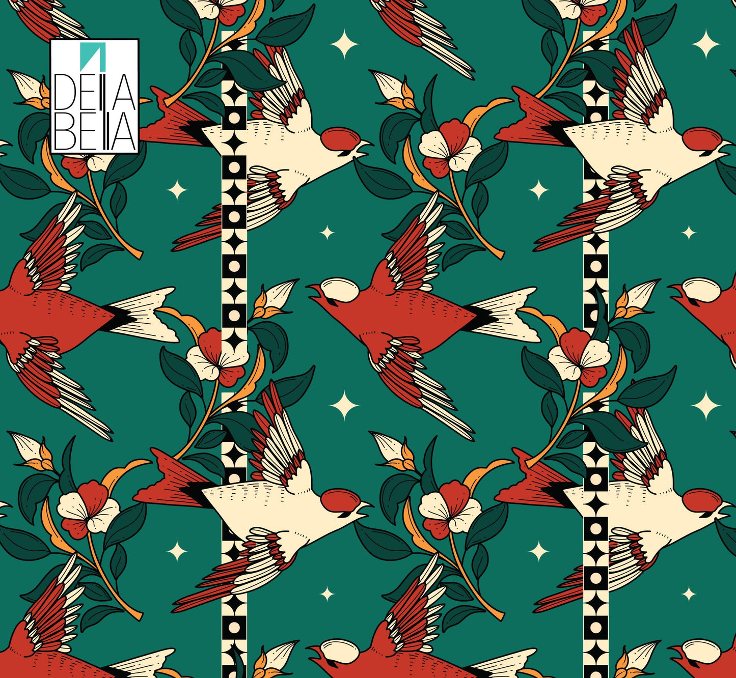 Birds Peel and Stick Vinyl Wrapping Wraps Vintage Home Decor Interior Kitchens Cupboard Upcycling Wallpaper Vinyl, DIY ,Retro for Furniture