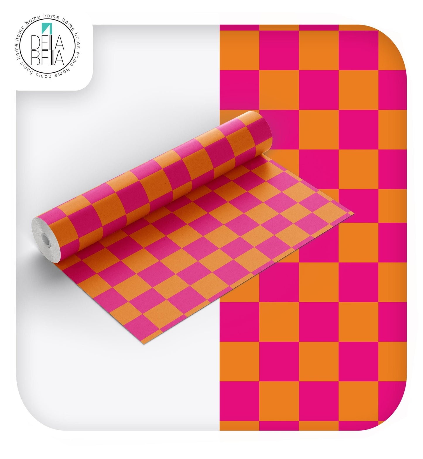 Sticky Back Plastic - Aqua & Green Checkered Vinyl Wrap for Furniture