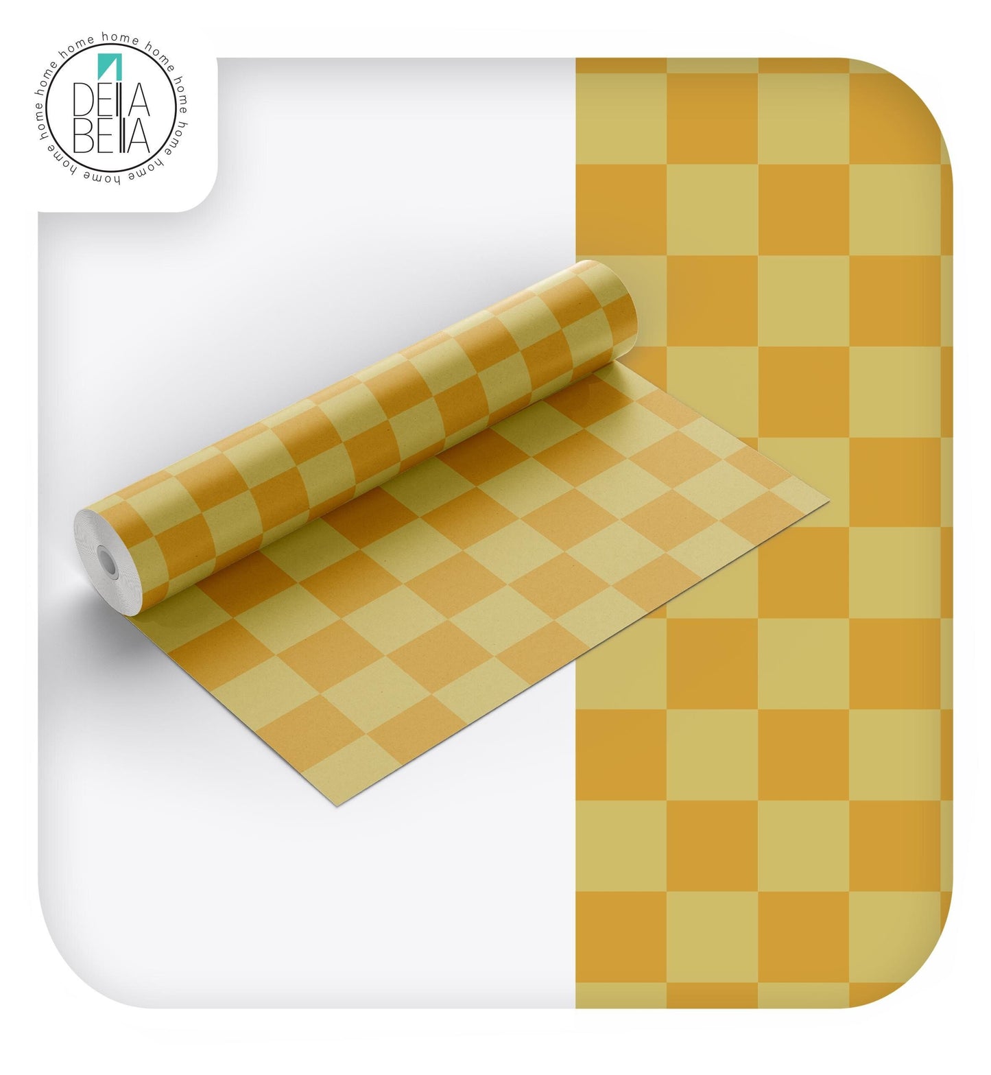 Sticky Back Plastic - Aqua & Green Checkered Vinyl Wrap for Furniture