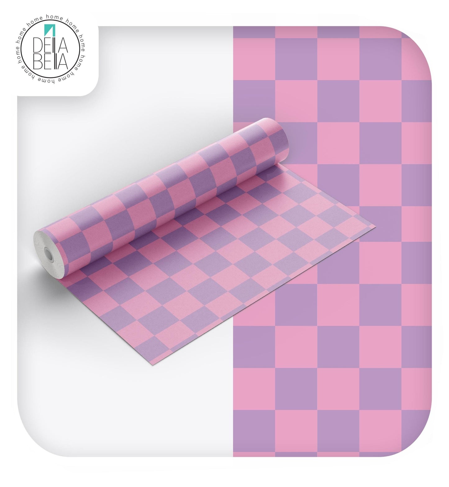 Sticky Back Plastic - Aqua & Green Checkered Vinyl Wrap for Furniture