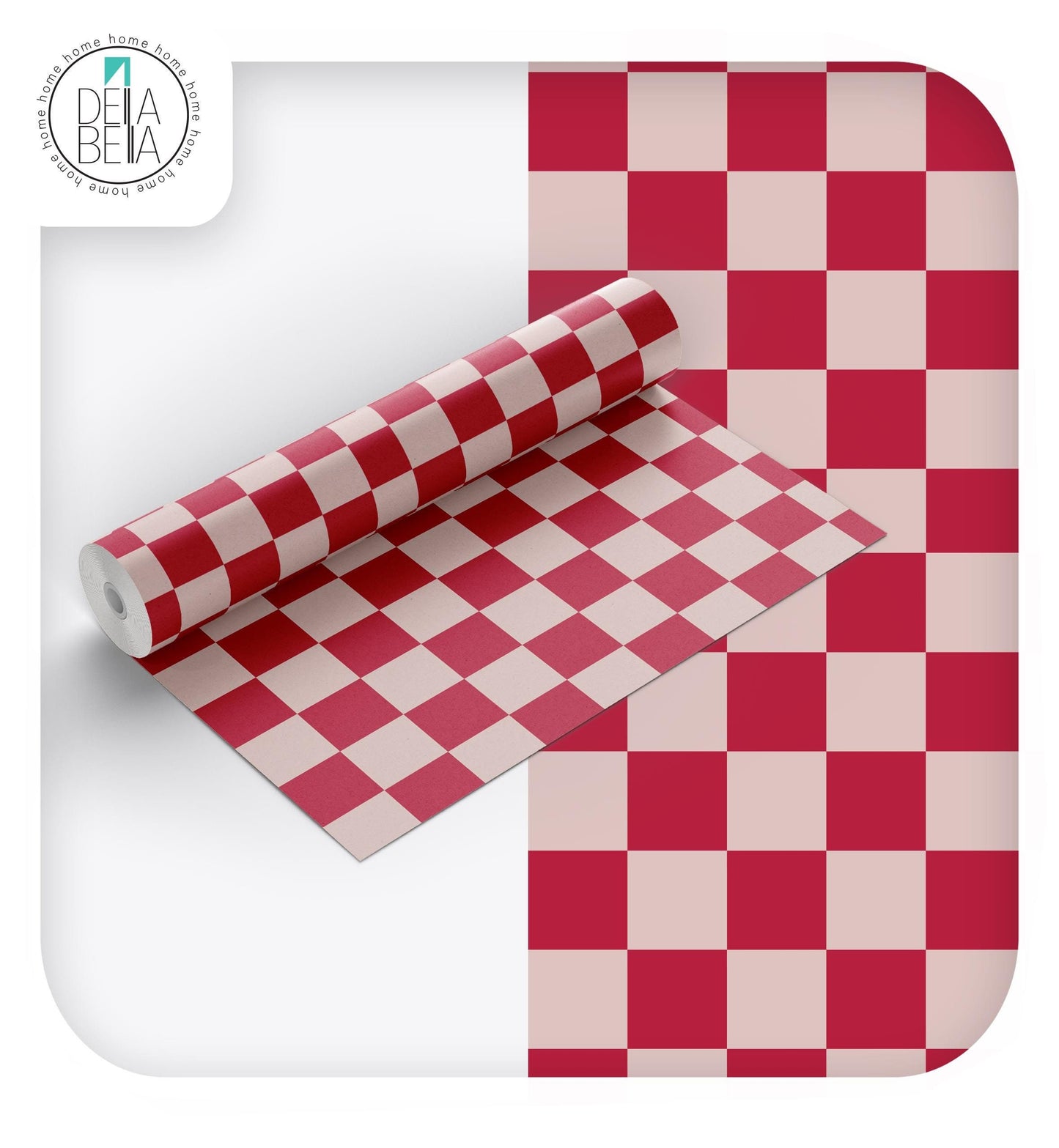 Sticky Back Plastic - Aqua & Green Checkered Vinyl Wrap for Furniture